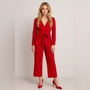 Aritzia Wilfred Ecoulement jumpsuit red size 4 open tie back